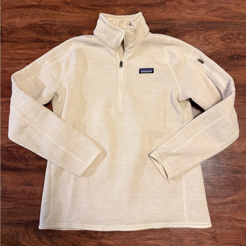 Patagonia Light Tan Quarter-Zip Fleece